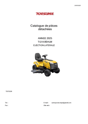 Herbes et entretien - Tondeuse autoportée diesel - Tondeuse autoportée à éjection latérale TG 14/86 HLM