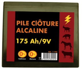 Clôtures - Batteries et piles - Pile 9 V 175 Ah