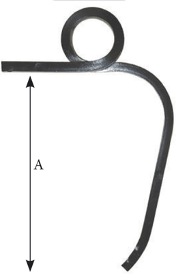 Pièces d'usure disque et dent - Cultivateurs - Dent carrée double spire 30 x 30 droite BIANCHI adaptable
