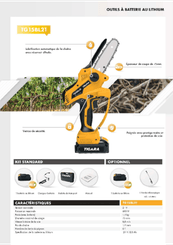 Bois - Tronçonneuses électriques - Scie de jardin à batterie TG15 BL21