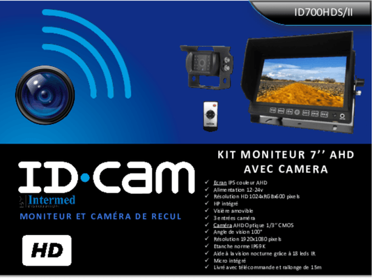 Equipement véhicules - Caméras - Caméra de recul et écran simple 7'' HD