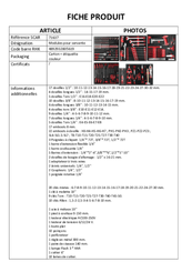 Equipement d'atelier - Outillages à main - Modules servante atelier 286 pièces