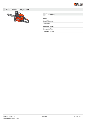 Bois - Tronçonneuses thermique - Tronçonneuse GS 451