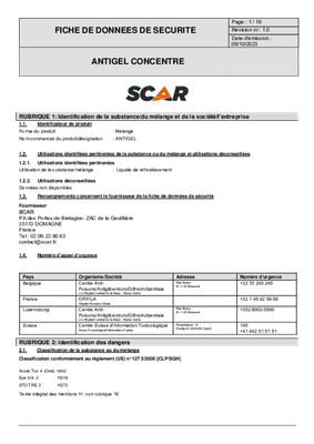 Produits froids - Antigel - Antigel concentré universel