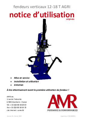 Matériel forestier - Fendeuses à bois - Fendeuse 18 T PDF pompe 44L/MN
