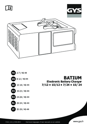 Batteries et accessoires - Chargeurs - Chargeur Batium 7-24